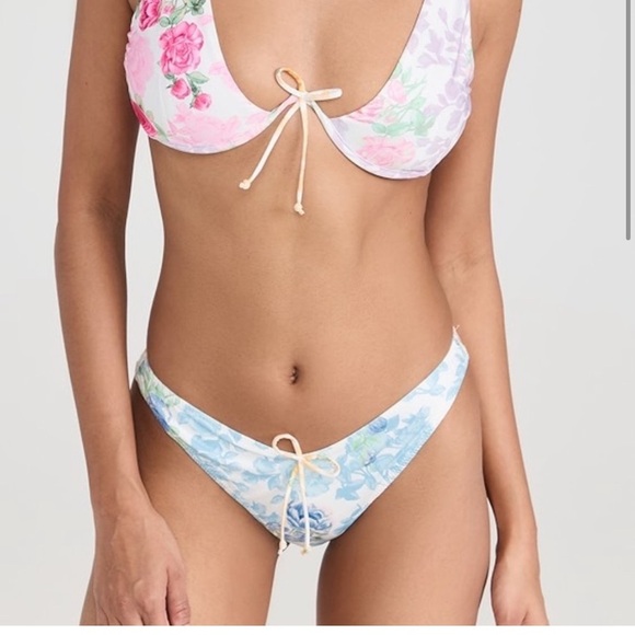 NEW LoveShackFancy Kinney Bikini Top and Bottom - Rainbow Clouds - Medium - Picture 2 of 5